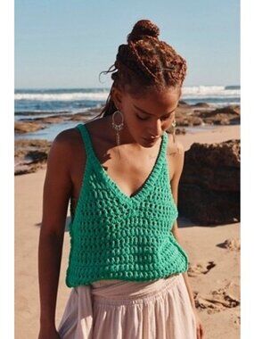 Free People Dune Fauxchet Sweater Tank Top